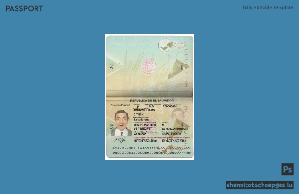 Beispielansicht eines salvadorianischen Reisepasses
